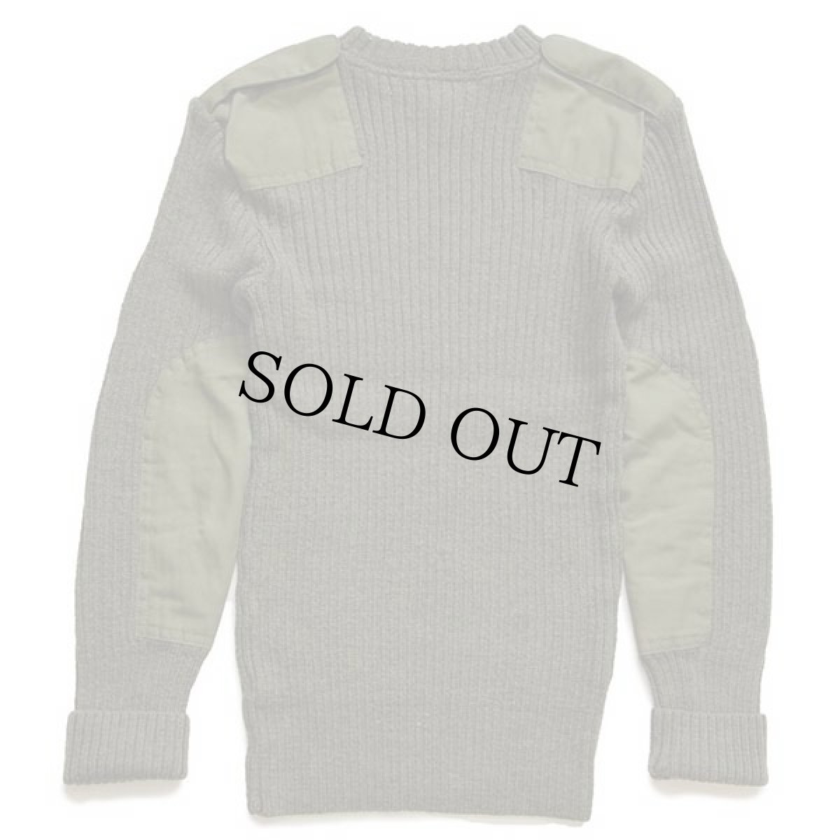 画像2: 80s イギリス軍 BRITISH ARMY ラウンドネック ヘビー ウールニット コマンドセーター オリーブ 106★A (2)