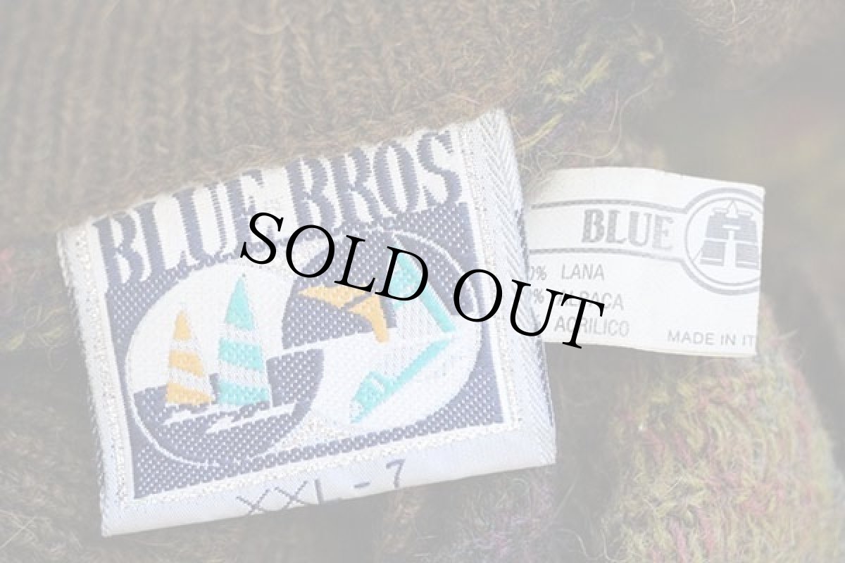 画像4: 90s イタリア製 BLUE BROS フェアアイル柄 ウール×アルパカ×アクリルニット カーディガン XXL (4)