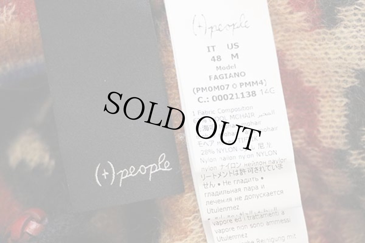 画像4: イタリア製 (+)people FAGIANO フェアアイル柄 モヘヤ×ウールニット カーディガン 48 (4)