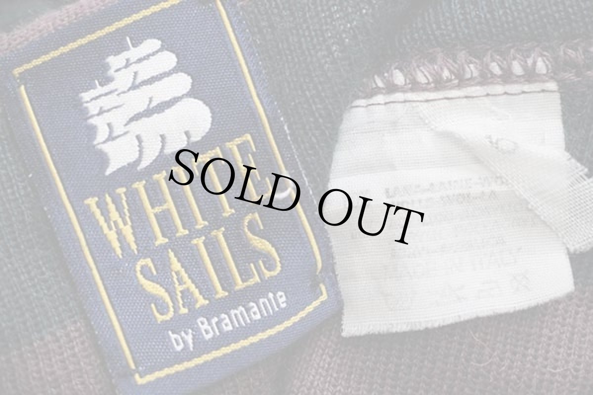 画像4: イタリア製 WHITE SAILS by Bramante ロゴ刺繍 マルチボーダー ウール×アクリルニット カーディガン 6 (4)