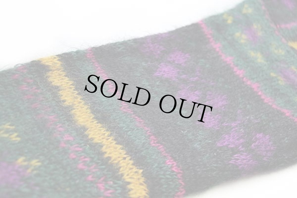 画像6: 90s イタリア製 BENETTONベネトン 総柄 ノーカラー モヘヤニット カーディガン 48 (6)