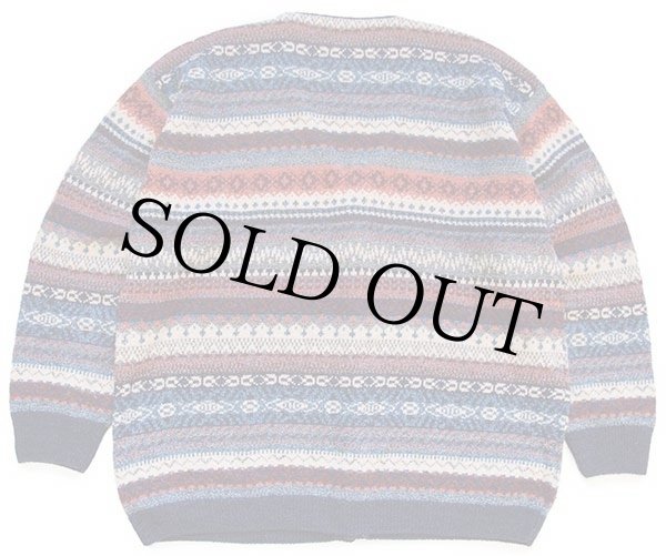 90s イタリア製 JOCKEY 総柄 ウール×アクリル×シルクニット