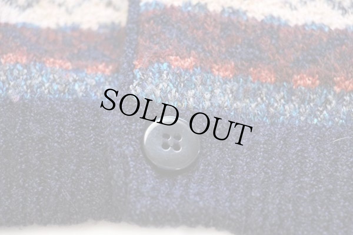 画像5: 90s イタリア製 JOCKEY 総柄 ウール×アクリル×シルクニット カーディガン 54 (5)