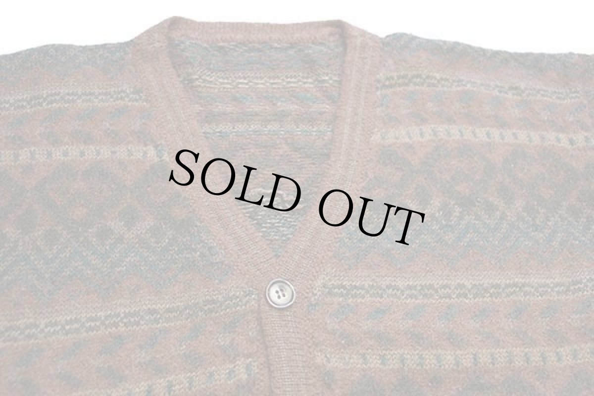 画像3: UNKNOWN フォークロア柄 アルパカ ニット カーディガン (3)