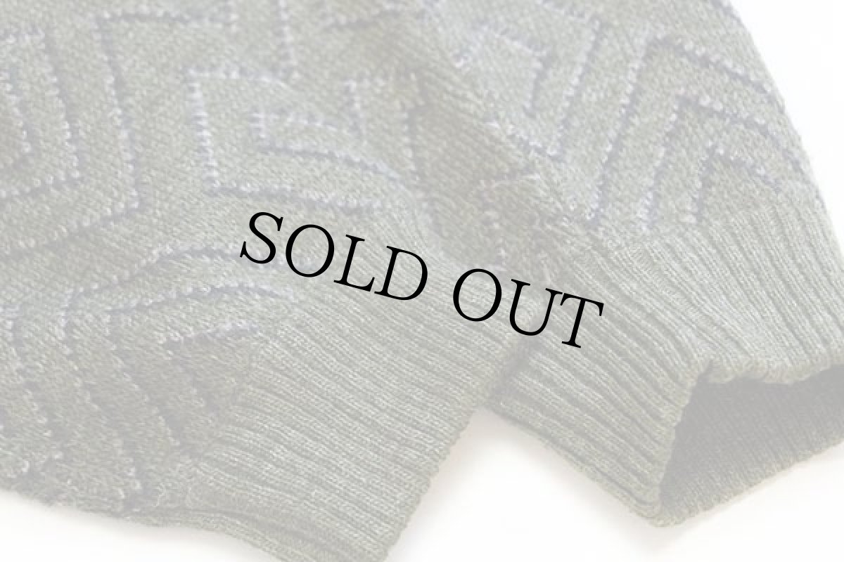 画像6: 90s イタリア製 PIMET MAGLIERIA デザイン ジャガード ウール×アクリルニット カーディガン 緑 (6)