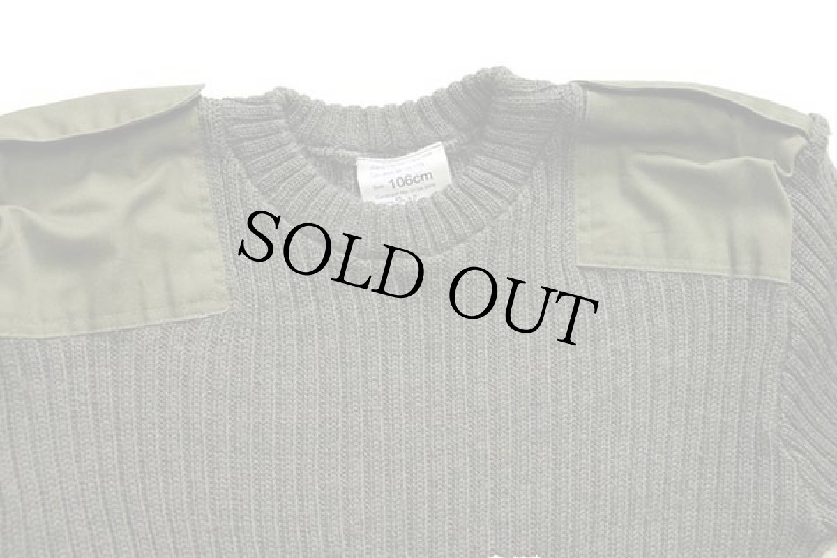 画像3: 80s イギリス軍 BRITISH ARMY ラウンドネック ヘビー ウールニット コマンドセーター オリーブ 106★C (3)