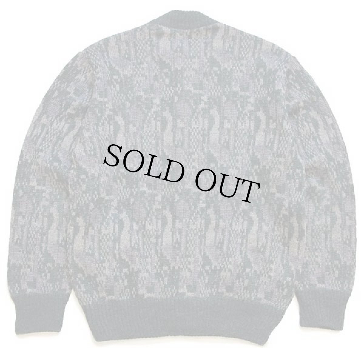 画像2: 90s イタリア製 Simons 総柄 アクリル×ウール×アルパカニット カーディガン 5 (2)