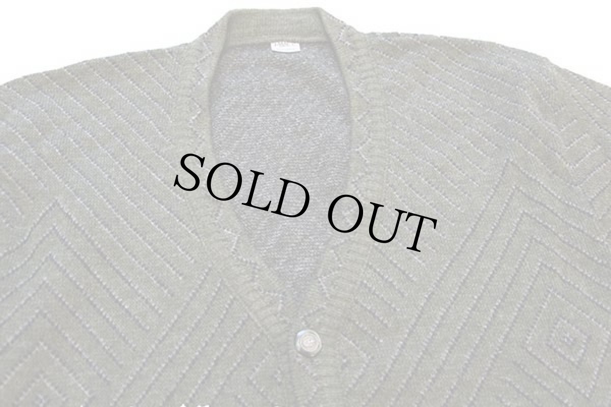 画像3: 90s イタリア製 PIMET MAGLIERIA デザイン ジャガード ウール×アクリルニット カーディガン 緑 (3)