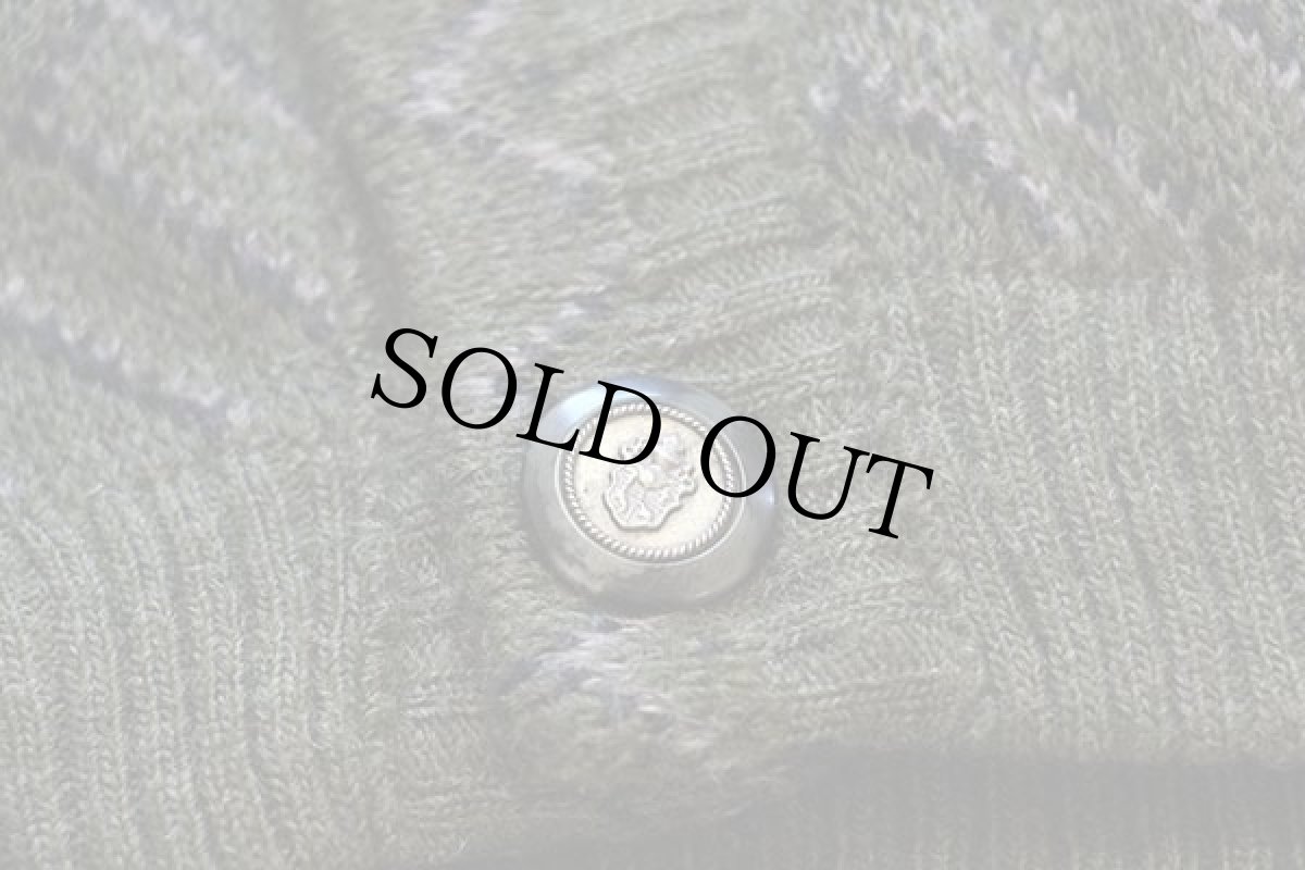 画像5: 90s イタリア製 PIMET MAGLIERIA デザイン ジャガード ウール×アクリルニット カーディガン 緑 (5)