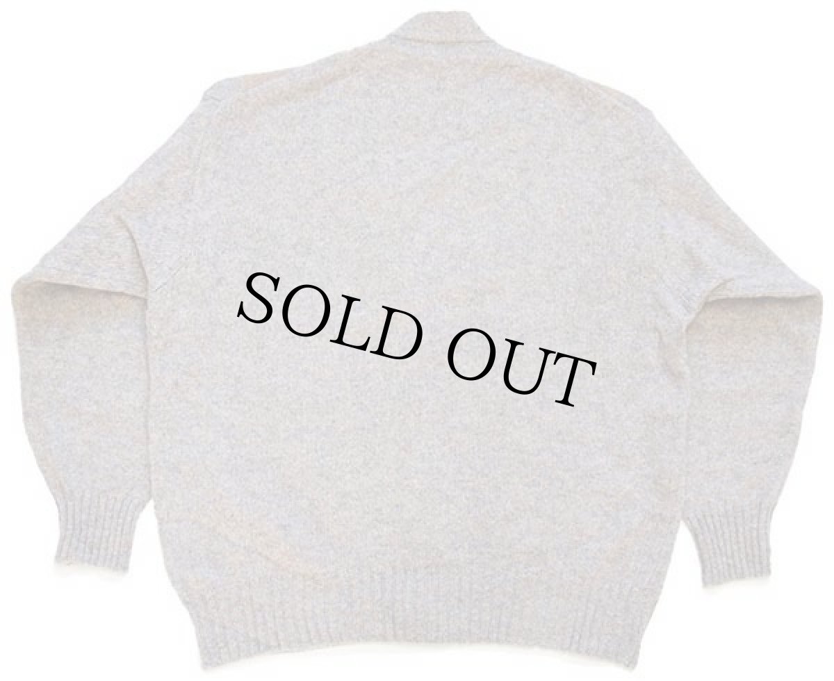 画像2: 80s イタリア製 CARLO CLUB アーガイル柄 エルボーパッチ付き ウールニット カーディガン ミックス (2)