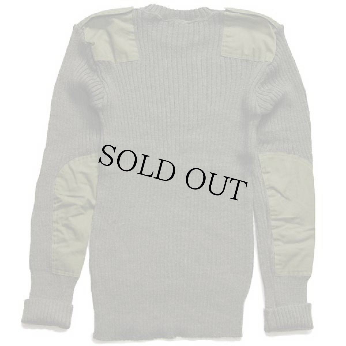 画像2: 80s イギリス軍 BRITISH ARMY ラウンドネック ヘビー ウールニット コマンドセーター オリーブ 106★C (2)