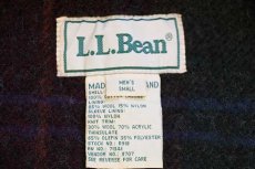 画像4: 90s L.L.Bean チェック ウールライナー THINSULATE中綿入り キャンバス フィールドパーカー 茶 S (4)