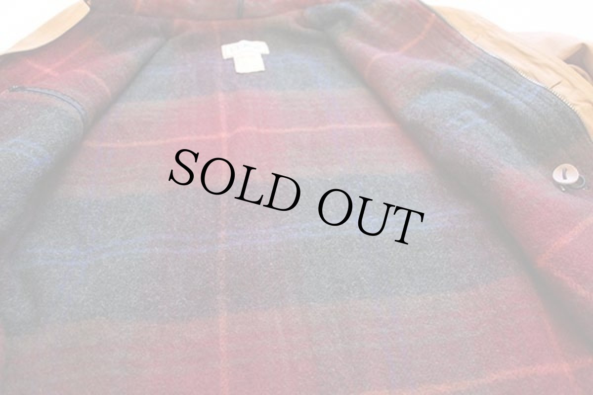 画像5: 90s L.L.Bean チェック ウールライナー THINSULATE中綿入り キャンバス フィールドパーカー 茶 S (5)