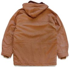 画像2: 90s L.L.Bean チェック ウールライナー THINSULATE中綿入り キャンバス フィールドパーカー 茶 S (2)