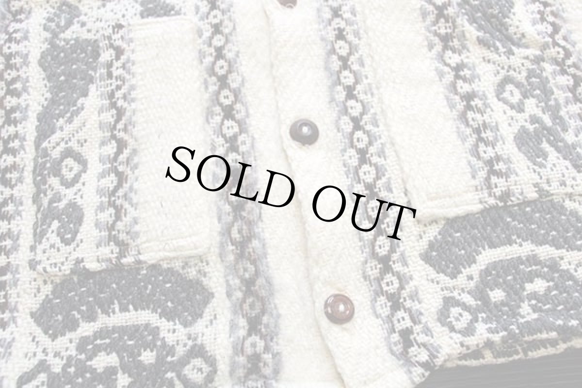 画像4: UNKNOWN フォークロア柄 ウール ラグパーカー (4)