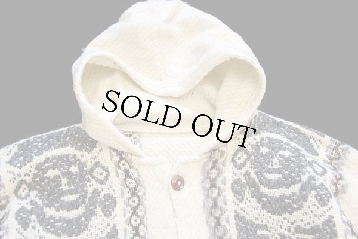 画像3: UNKNOWN フォークロア柄 ウール ラグパーカー (3)