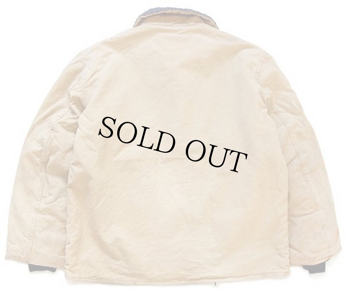 画像2: 80s 民間 N-1タイプ ボアライナー デッキジャケット カーキ (2)