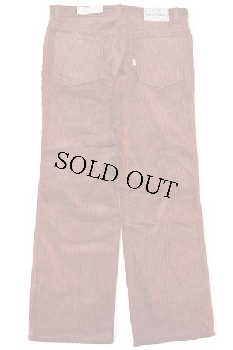画像3: デッドストック★80s イタリア製 CARRERA ランダム 太畝 コーデュロイパンツ バーガンディ w34 (3)