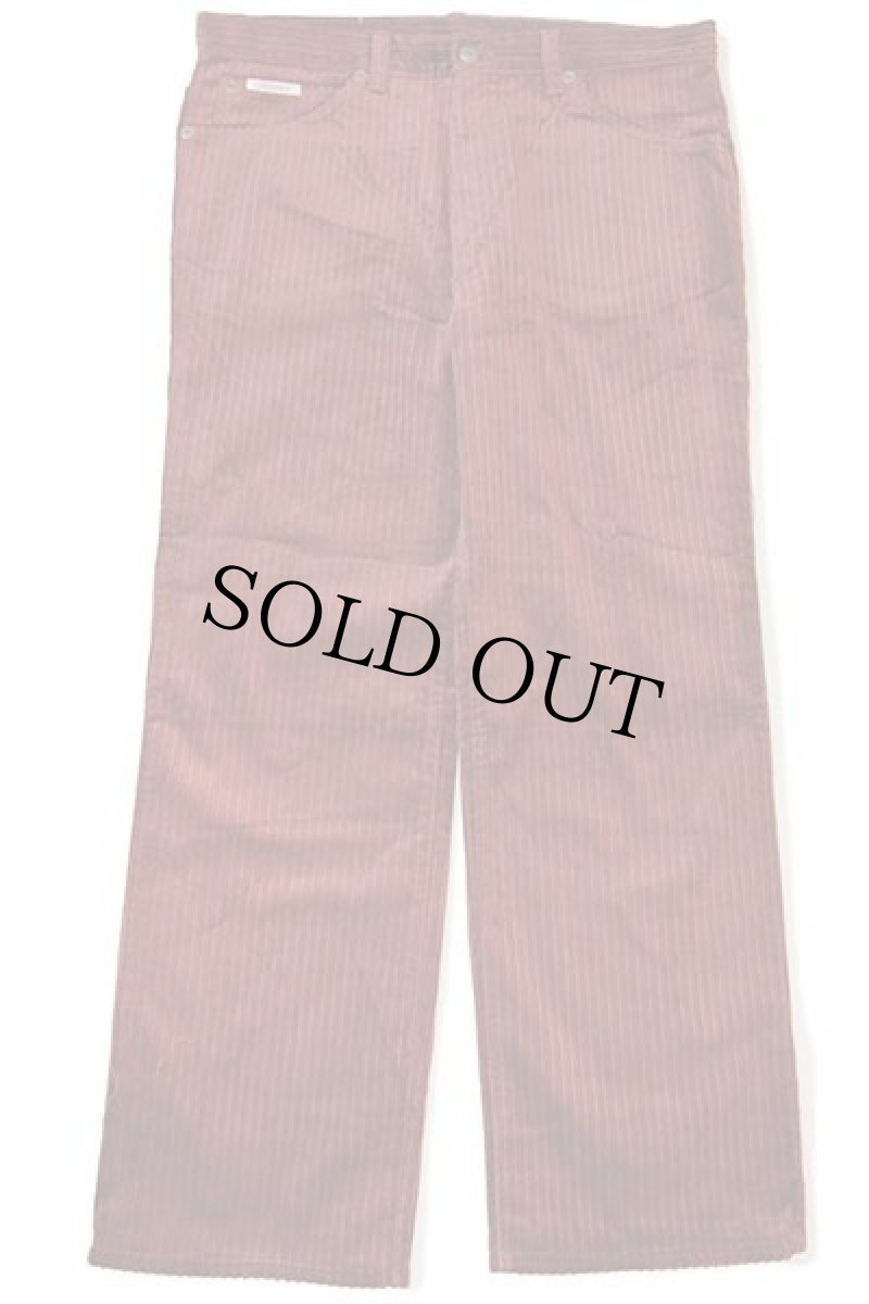 画像2: デッドストック★80s イタリア製 CARRERA ランダム 太畝 コーデュロイパンツ バーガンディ w34 (2)