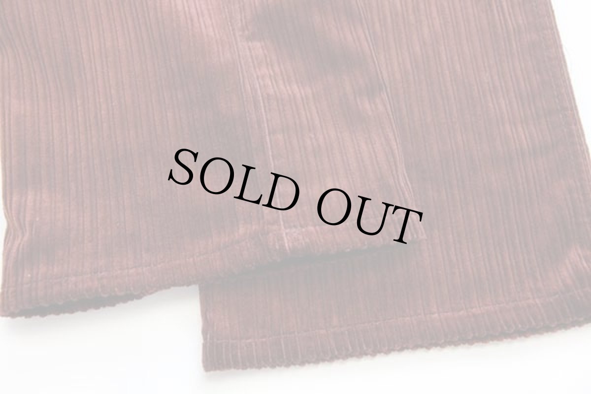 画像7: デッドストック★80s イタリア製 CARRERA ランダム 太畝 コーデュロイパンツ バーガンディ w34 (7)