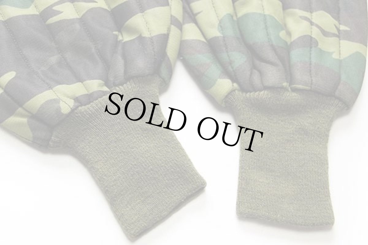 画像8: 80s USA製 Empire Insulated Wear ウッドランドカモ サーマルライナー キルティング ライナーパンツ M (8)