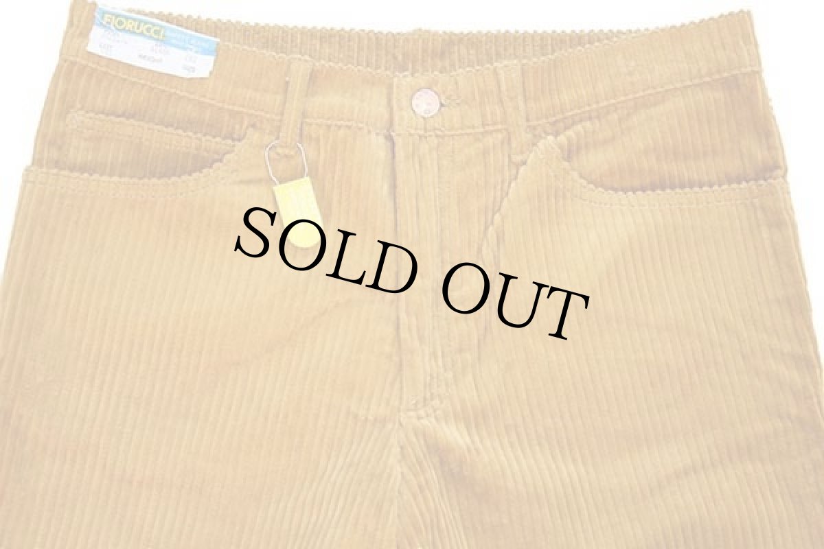 画像4: デッドストック★80s イタリア製 FIORUCCI 極太畝 コーデュロイパンツ 黄土色 w32 (4)