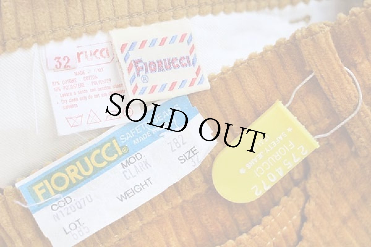 画像6: デッドストック★80s イタリア製 FIORUCCI 極太畝 コーデュロイパンツ 黄土色 w32 (6)