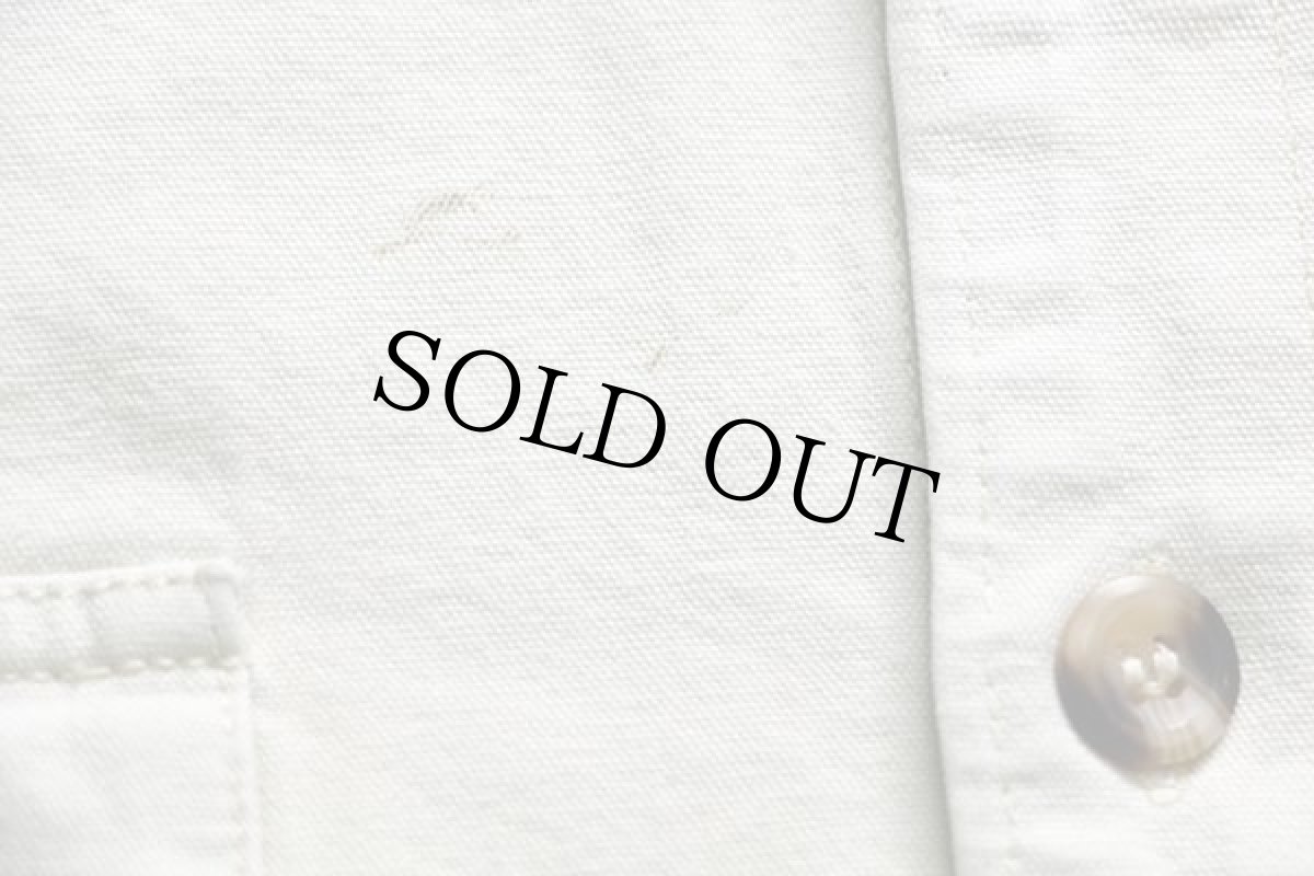 画像6: 90s patagoniaパタゴニア コットン キャンバス シャツ クリーム フェード M (6)