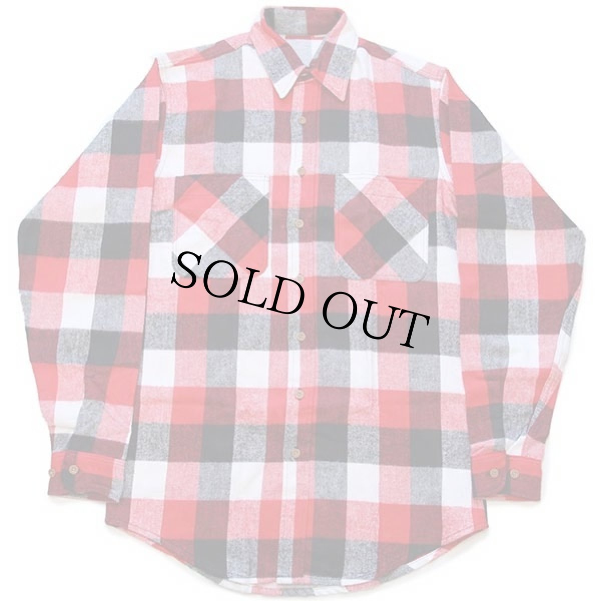 画像2: デッドストック★80s USA製 JCPenney BIGMACビッグマック ブロックチェック コットン フランネルシャツ MXT (2)