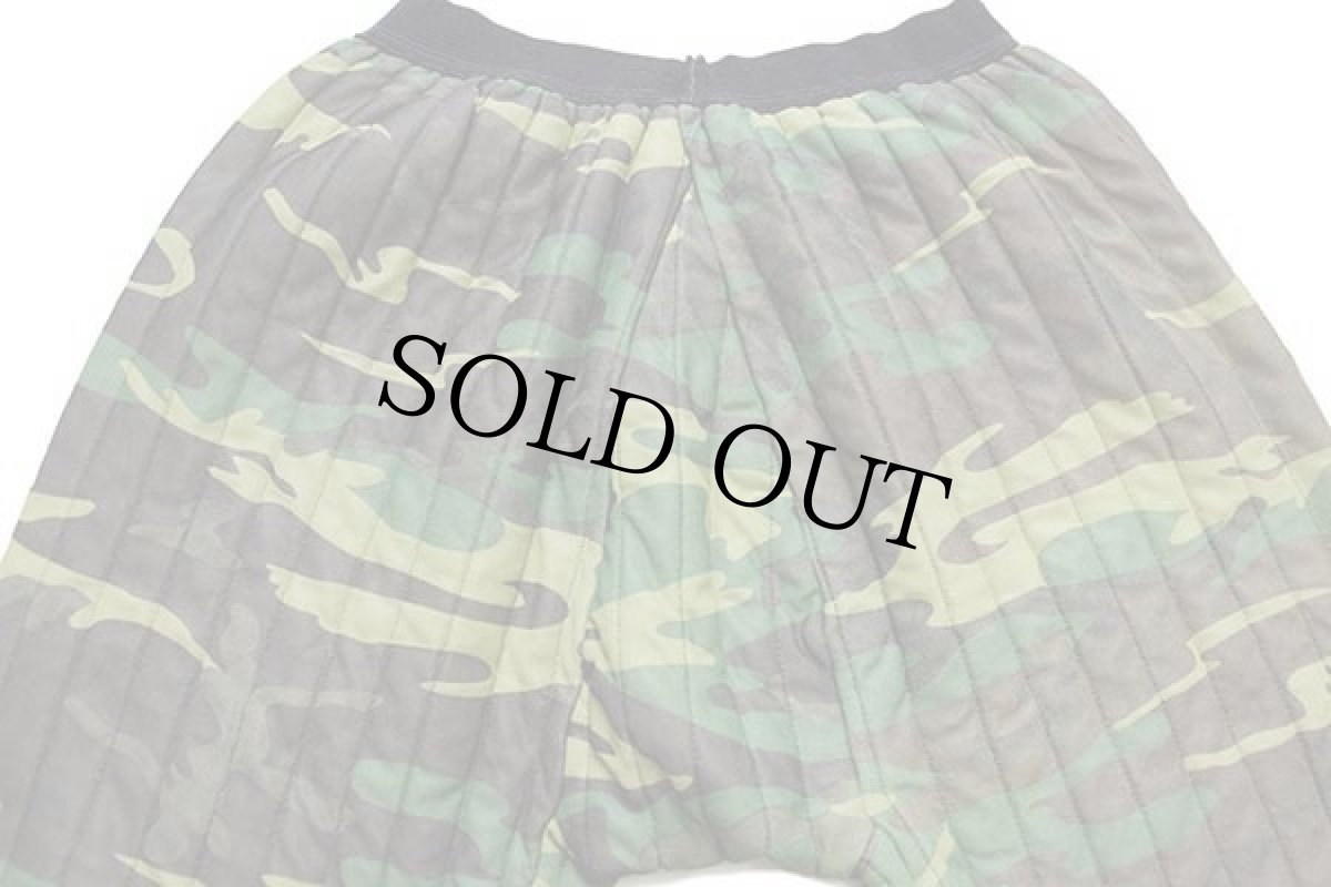 画像5: 80s USA製 Empire Insulated Wear ウッドランドカモ サーマルライナー キルティング ライナーパンツ M (5)