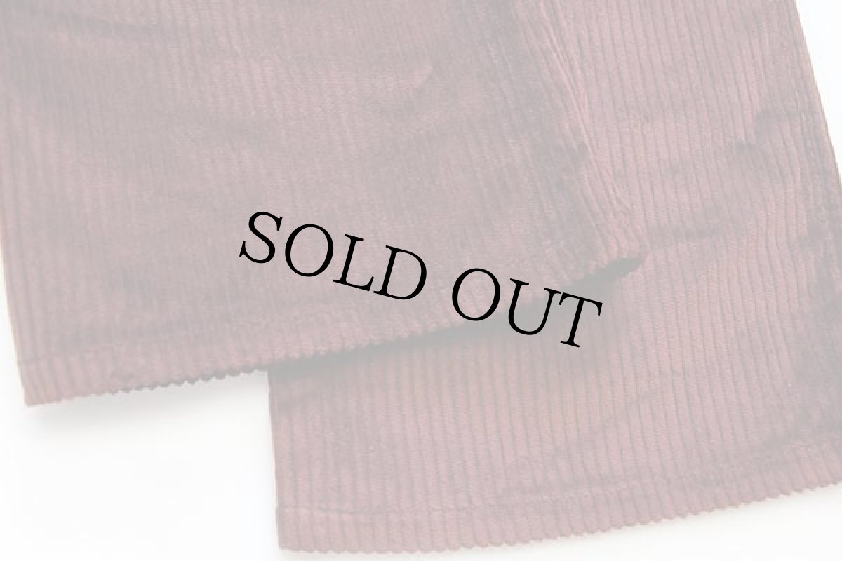 画像7: デッドストック★80s イタリア製 CARRERA 極太畝 コーデュロイパンツ バーガンディ w31 (7)