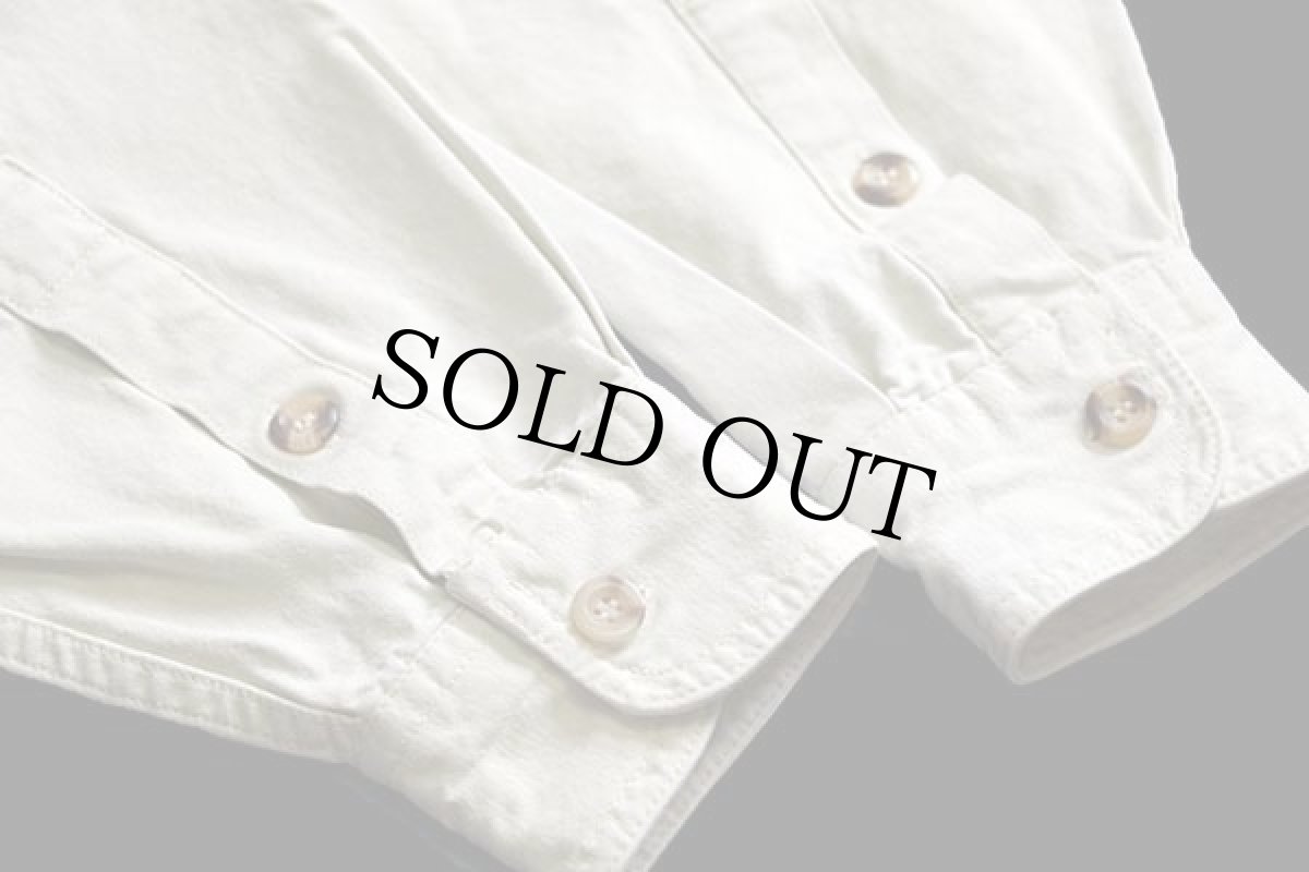 画像5: 90s patagoniaパタゴニア コットン キャンバス シャツ クリーム フェード M (5)