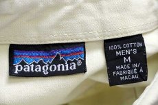 画像4: 90s patagoniaパタゴニア コットン キャンバス シャツ クリーム フェード M (4)