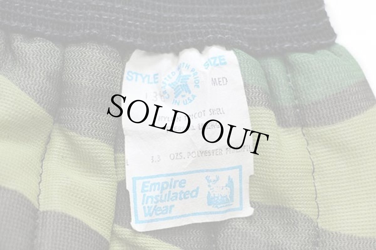 画像6: 80s USA製 Empire Insulated Wear ウッドランドカモ サーマルライナー キルティング ライナーパンツ M (6)