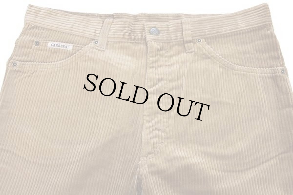 画像4: デッドストック★80s イタリア製 CARRERA 極太畝 コーデュロイパンツ 茶 w34 (4)