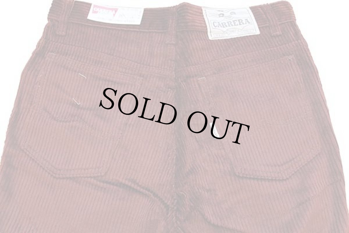 画像5: デッドストック★80s イタリア製 CARRERA 極太畝 コーデュロイパンツ バーガンディ w31 (5)