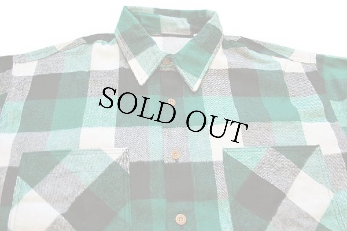 画像4: デッドストック★80s USA製 JCPenney BIGMACビッグマック ブロックチェック コットン フランネルシャツ XLXT (4)