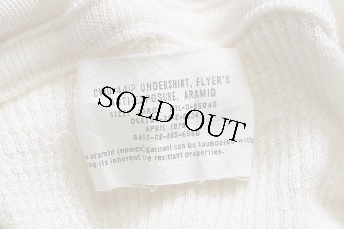 画像3: 70s 米軍 USAF CWU-44/P モックネック アラミド サーマルシャツ ナチュラル L★B (3)