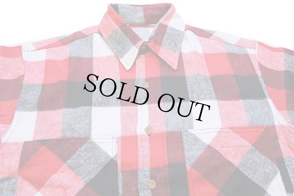 画像4: デッドストック★80s USA製 JCPenney BIGMACビッグマック ブロックチェック コットン フランネルシャツ MXT (4)