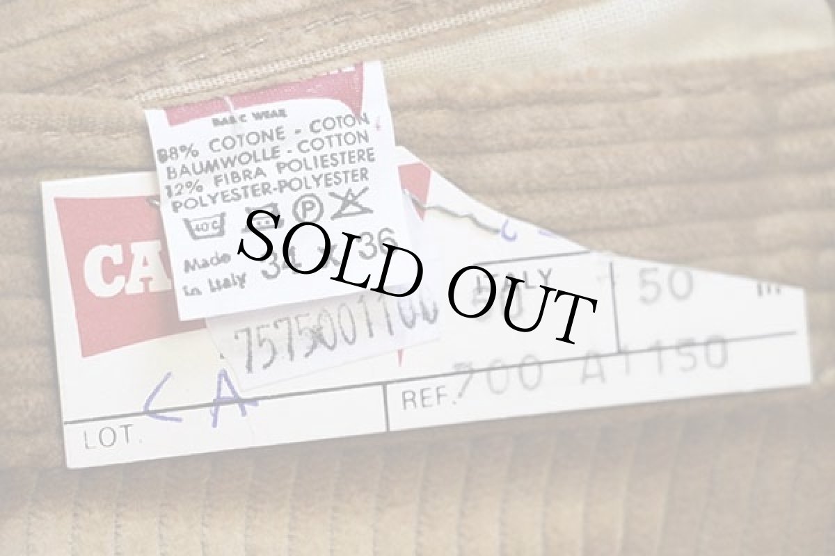 画像6: デッドストック★80s イタリア製 CARRERA 極太畝 コーデュロイパンツ 茶 w34 (6)