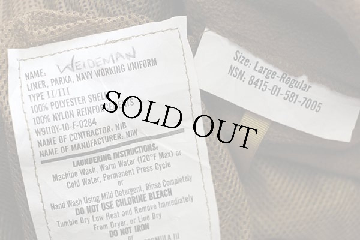 画像4: 10 米軍 U.S.NAVY ECWCS NWU ゴアテックスパーカー ライナー フリースジャケット コヨーテブラウン L-R (4)