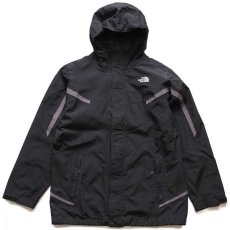 画像1: THE NORTH FACEノースフェイス HYVENT ナイロンパーカー ブラック×グレー BOY'S XL (1)