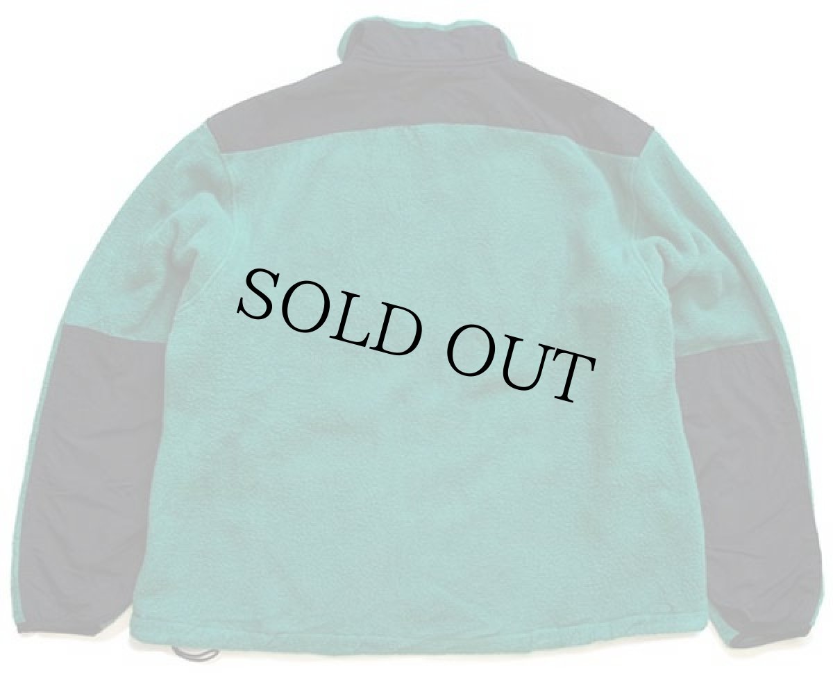 画像2: 90s L.L.Bean ALL CONDITIONS 刺繍 ライナー フリースジャケット 緑×黒 (2)