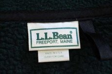 画像4: 90s USA製 L.L.Bean ALL CONDITIONS 刺繍 ライナー フリースジャケット 深緑×黒 L-R (4)