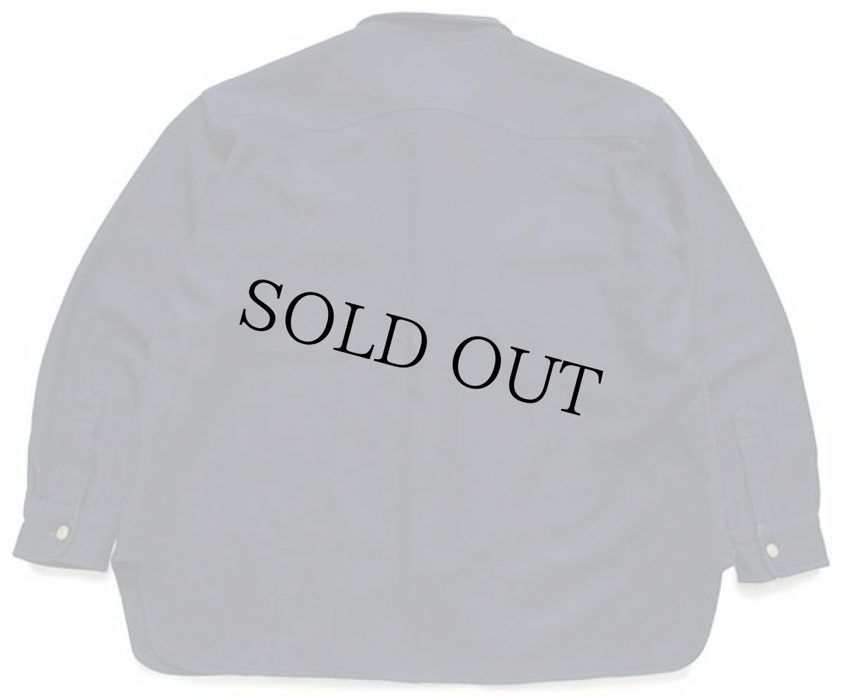 画像2: 90s イタリア製 SIXTY ARMY FORCE パッチ&マチ付き ウールシャツ 濃紺 XL (2)