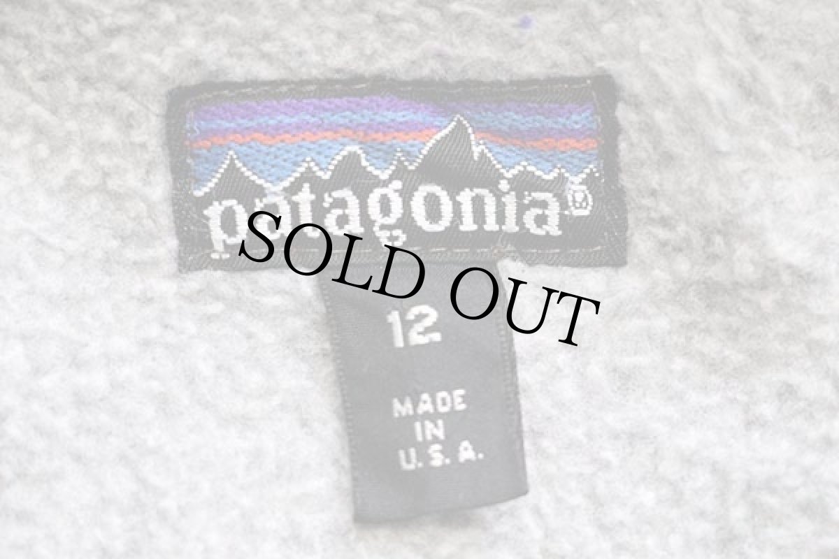 画像4: 90s USA製 patagoniaパタゴニア シェルドシンチラ フリースライナー ナイロンジャケット 薄青紫 12 (4)