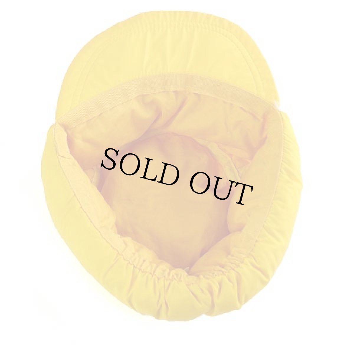 画像6: 90s PIUMINO SIBERIANO 刺繍 耳当て付き ナイロン ダウンキャップ 黄 L (6)