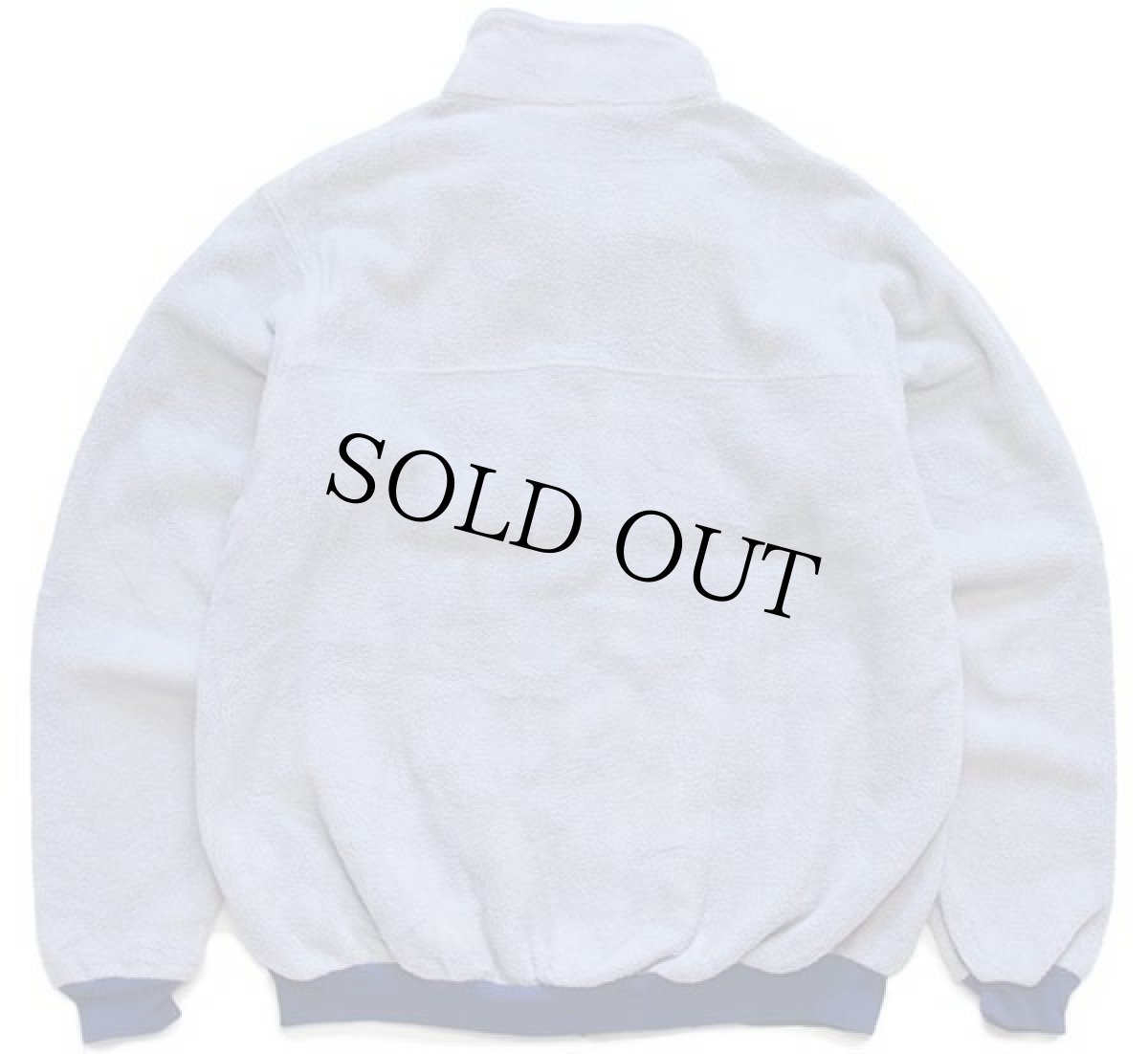 画像2: 80s USA製 patagoniaパタゴニア フルジップ フリースジャケット ライトグレー×紺 XL (2)