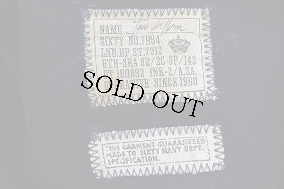 画像4: 90s イタリア製 SIXTY ARMY FORCE パッチ&マチ付き ウールシャツ 濃紺 XL (4)