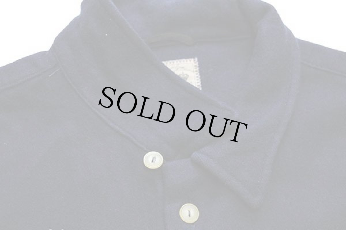 画像6: 90s イタリア製 SIXTY ARMY FORCE パッチ&マチ付き ウールシャツ 濃紺 XL (6)